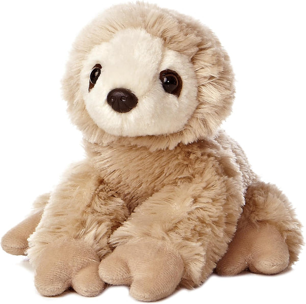Aurora Mini Flopsie 8" Sloth, Beige Stuffed Animal