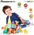 PicassoTiles 8pc Magnet Building Blocks, Safari Animal Magnetized Action Figures, Educational Learning Toyset for Ages