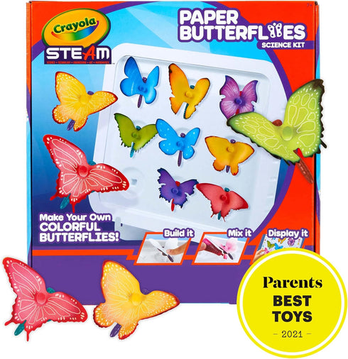 Crayola Paper Butterfly Science Kit - STEAM Toy Gift for Kids Ages 7, 8, 9, 10