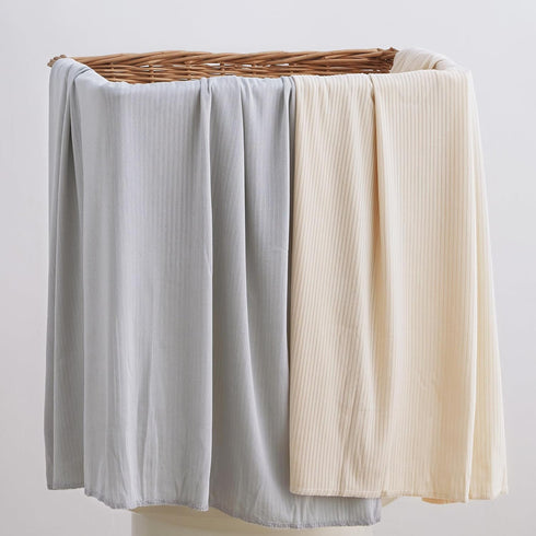 lasoftan 40 30 inches, 2 Jersey Unisex Swaddle Blanket, Ultra Soft Stretchy Receiving Blanket, Newborn Swaddle Wrap