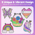 5PCS 4 5 6 7 8 9 ZIZZ Diamond Painting Suncatcher Kits for Kids: Easter Basket Stuffers for Kids, Birthday Gifts