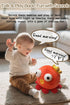GauJat 6-12 120 Tummy 1-3, Bouncing Octopus Baby Toy, Musical Crawling Toy for Months, Talking Recording Repeat Plush