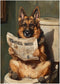 Art of Socks German Shepherd on Toilet Jigsaw Puzzle 1000 Pieces for Adults - Quirky