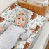 Changing Pad Cover for Baby Girl Boy, Highland Cow Eucalyptus Leaf, Soft Stretchy Safe Snug Fitted Diaper Change Table