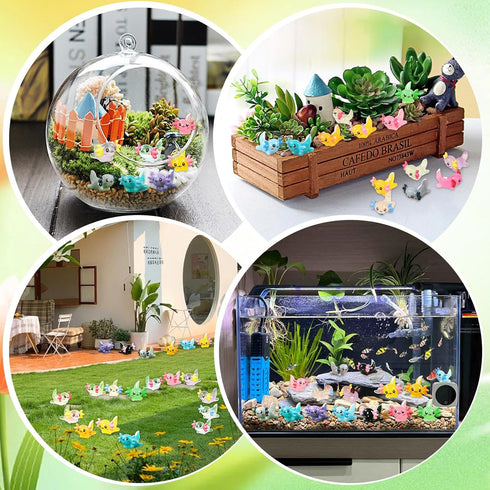 CozyWhimsy 17 (170 Luminous Mini Resin Axolotl Glow Tiny Little Resin Axolotl hides Plastic Animals Digital Garden