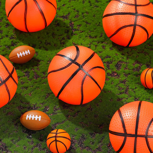 Sratte 30 Mini Inflatable Basketballs, 4 Inches Small Basketballs for Kids, Party Sports Game Hoops Beach Pool Supplies