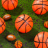 Sratte 30 Mini Inflatable Basketballs, 4 Inches Small Basketballs for Kids, Party Sports Game Hoops Beach Pool Supplies