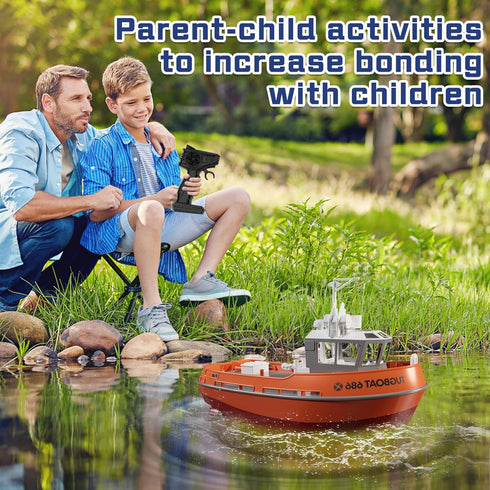 Tucraew 1/72 40 RC Boat, RC Tugboat for Pools and Lakes, High-Speed Remote Control Boat with Mins Play Time and Low