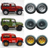 XYELKW 9 Set 1/64 1 64 3 3 1/64 Wheels for Trucks Wheels Off Road Simulation Custom Rubber Tires with Colors & Styles