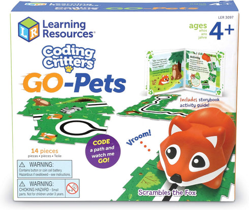 Learning Resources Coding Critters Go Pets Scrambles the Fox, Screen-Free Early Coding Toy for Kids, 14 Pieces