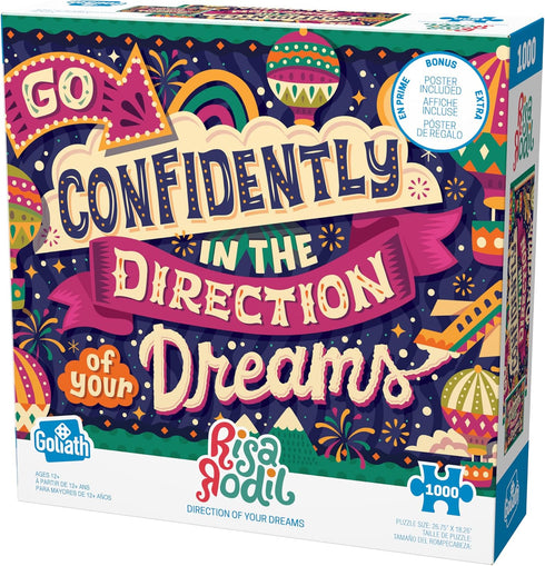 Goliath Risa Rodil: Direction of Your Dreams - 1000-Piece Puzzle with Poster, Completed Size 26.75 x 18.26 Inches