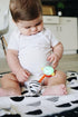 NogginStik Light-up Developmental Rattle - Color Changing, Textured, Mirror & Rattle Sound - Sensory Toy for Babies