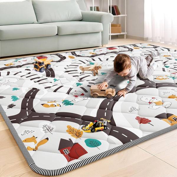 Palopalo 71x59in Baby Play Mat for Floor, Extra Large Playmat for Playpen,