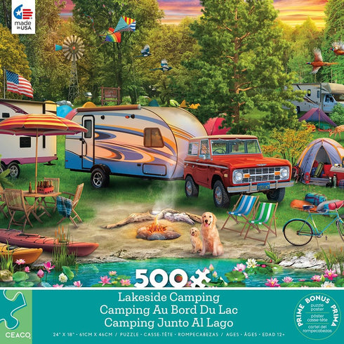 Ceaco - Lakeside Camping - 500 Piece Jigsaw Puzzle
