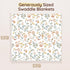 Set, 3 Pack 47"x47" Set Muslin Swaddle Blankets Baby Blanket Breathable Swaddles for Newborns, Soft Baby Swaddle