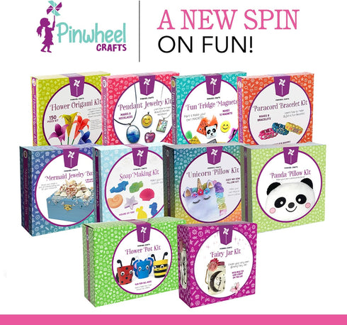 8-12+ 200 Pinwheel Crafts Pendant Jewelry Making Kit for Girls Years, Necklace and Bracelet Making Kit for Kids Single
