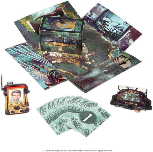 AdventureX Jurassic World Dinosaur-Themed Escape Room Board Game, Single Use for Kids Ages 8+