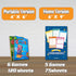 6 Portable Travel Game Activities Notepad, On The Go Plane Trip Game, 4 x 6-inches (2 Pads and 60 Sheets Each)