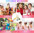 Hicarer 6 Pieces Unicorn Necklaces and Mermaid Necklace, Cute Rainbow Heart Crown for Christmas Party Favors