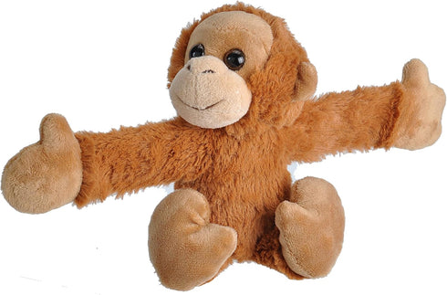 Wild Republic Huggers Orangutan Plush Toy, Slap Bracelet, Stuffed Animal, Kids Toys,