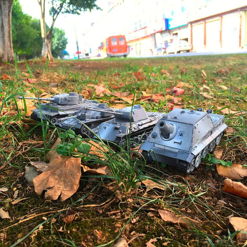 Kvvdi 4 Sets Upgrade 3D Puzzles Plastic Model Toy Tank Kit for Adults, Military Tiger Tank Model Collection