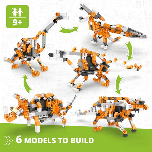 Engino STEM Toys, Learning About Dinosaurs, Educational Toys for Kids 9+, STEM Projects for Boys & Girls