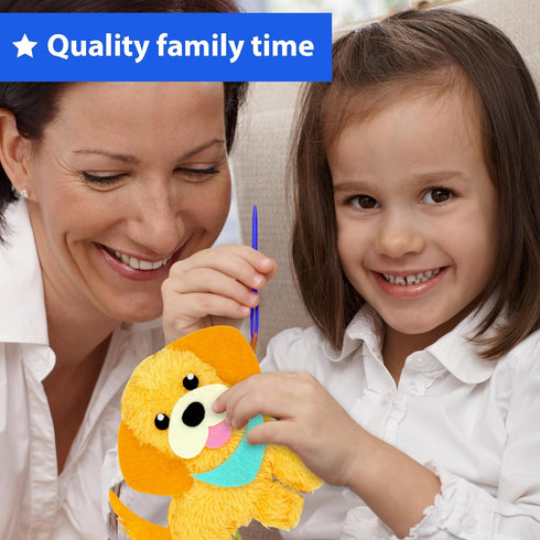 8 KRAFUN Easy Sewing Kit for Beginner Kids Arts & Crafts, Easy DIY Projects of Stuffed Animal Dolls of Puppies