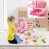 Set,Pretend 2 1 deAO Kids Shopping Cart Play Food and Shop Accessories, in Kids Grocery Trolley with Front Doll Seat