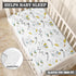 Winpema 28"x52" Owls and Flowers Fitted Crib Sheet Owl Baby Crib Sheet Fit Standard Crib and Toddler Mattress,Crib