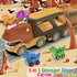 2 3 4 5 4 Pack 18+ Veslier Dinosaur Car Toy for Years Old Boys, Friction Power Carrier Truck with Small Pull Back Dino