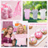 48 Sets Coume Baby Shower Pacifiers Necklace with Mini Clothes Pins Acrylic Pacifier Bulk Newborn Party Favors