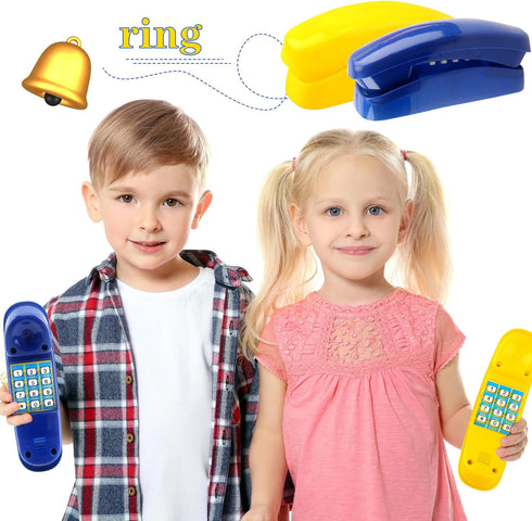 2 Pack Swingset Phone Toys - Playground Swing Set Telephone with Numeric Key for Kids Outdoor Treehouse Accessories