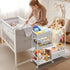 3in1 BBLIKE Diaper Caddy Organizer - Diaper Caddy & Rolling Diaper Cart with Kids Clothing Rack for Nursery and Baby