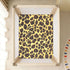 Bseiialft 52 28 Brown Black Leopard Cheetah Crib Sheets for Boys Girls Soft and Breathable Cotton Baby Sheets