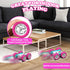cosone Pink Remote Control Car for Girls, RC Stunt Cars with 4WD Double-Sided Driving for Kids Age 6-12