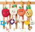 OR OR TU Baby Toys for 3 6 9 12 Months, Hanging Fruit Rattles, Infant Newborn Stroller Mobile Toys, Plush Wind Chime