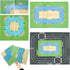 6 Pack Grassland Rivers Pattern Baseplate, 10" x 10", Building Brick Base Plate for Kids Toy