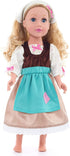 Little Adventures Cinderella Day Dress with Headband, Princess Doll Dress - Doll Not Included, Machine Washable