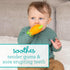 Infantino Handy Dandy Teething Mitt Soft Silicone Teether for Babies, Develops Grasping Skills, Easy to Clean, Orange