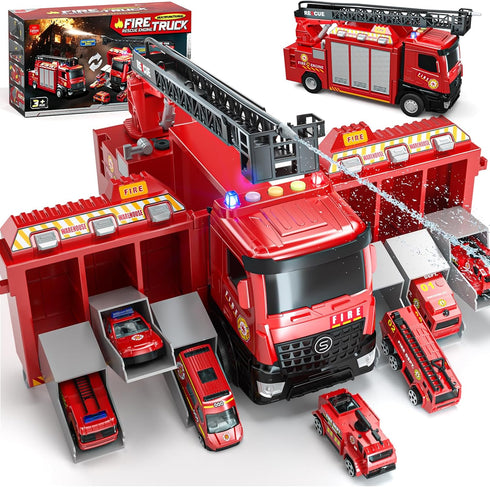 Lehoo Castle Fire Truck Toy for 3 4 5 Years Old Boys,