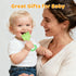 Gaiabliss 0-6 6-12 2 Pack Baby Teething Toys, Baby Garden Teether Toys Shovel & Rake Silicone Teethers for Babies