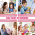 4 Pack Animal Paint by Number for Kids with Wooden Frame, Easy DIY Acrylic Oil Painting Kits for Home Decor (Ages 4-12,
