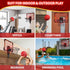 Basketball Hoop Indoor - Mini Basketball Hoop with 7 LED Lighting, Scoreboard, Over Door Foldable Basketball Toys