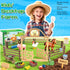 36PCS Playset Wheelbarrow, 3+ Farm Toys for Kids, Realistic Horse Stable with Fence & Gate, Mini Hay Bales, Kids