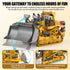 Bulldozer 9CH 2.4GHz Dozer 3-12 RC Toy with Metal Blade, Light and Sound, Remote Control Construction Truck, Tractor