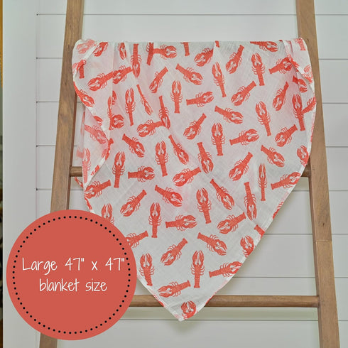 100% 47 47 Inches LollyBanks Muslin Swaddle Blankets for Boys and Girls, Cotton Baby Blanket, Large x Breathable