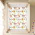 miaozhen 1 Pack 52x28 Cotton Baby Crib Sheets Comfy Breathable Watercolor Animal Lion Fox Toddler Mattress Sheet