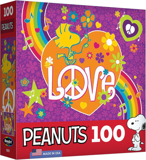 RoseArt - Peanuts - Woodstock Love - 100 Piece Jigsaw Puzzle for Kids and Adults