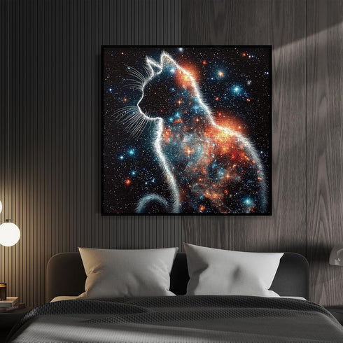 Larkipuzz 1000 Funny Cat Stars Puzzles for Adults Pieces, Cute Mystery Kitten Animal Jigsaw Puzzles, Art Difficult