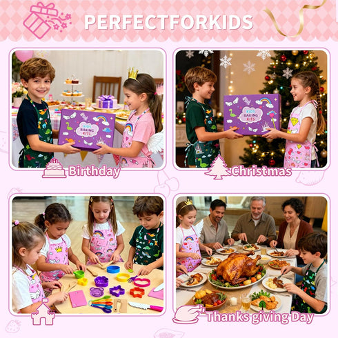 Set, Set, Kids Cooking and Baking Chef Apron Chef Hat Accessories Complete Cooking Dress Up Pretend Play Career Role